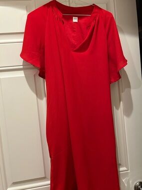GAP Bright Red Cowl Neck Dress